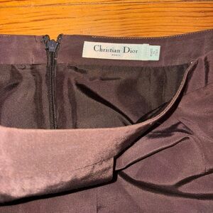 Christian Dior Dark Brown Pencil Skirt